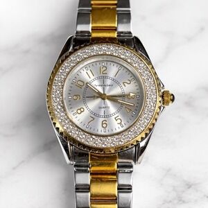 Vernier Quartz Two-Tone‎ Stainless Steel Watch Crystal Bezel Unisex UNTESTED